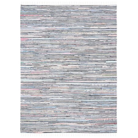 Safavieh 6 x 6 ft. Rag Rug Square Flat Weave & Hand Loomed Rug Ivory & Multi Color RAR125B-6SQ